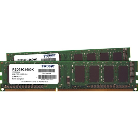 Patriot Memory Patriot Signature Ddr3 8Gb (2 X 4Gb) Cl11 Pc3-12800 (1600Mhz) Dimm Kit PSD38G1600K
